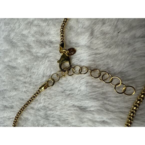 Bronzallure Gold Plated Popcorn Link Chain Signed B Italy 36” Layering Necklace - Picture 4 of 5